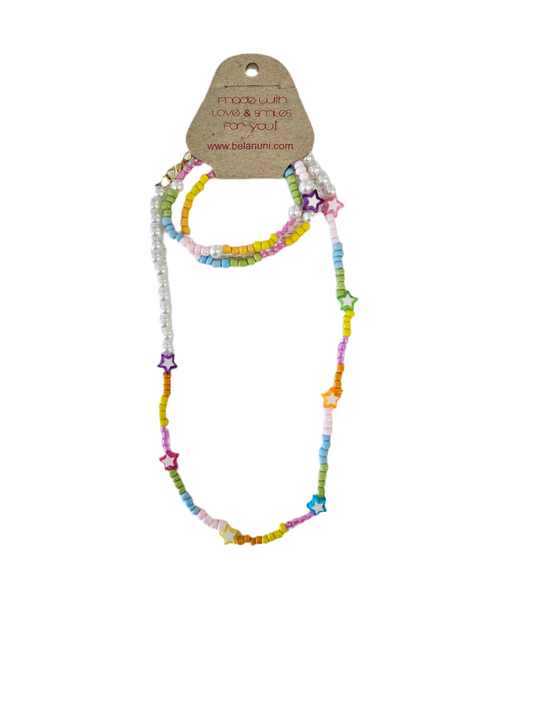 Bela & Nuni Rainbow Star Necklace